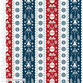 Scandi Stripe Fabric - Scandi Christmas by Stuart Hillard 100% Cotton